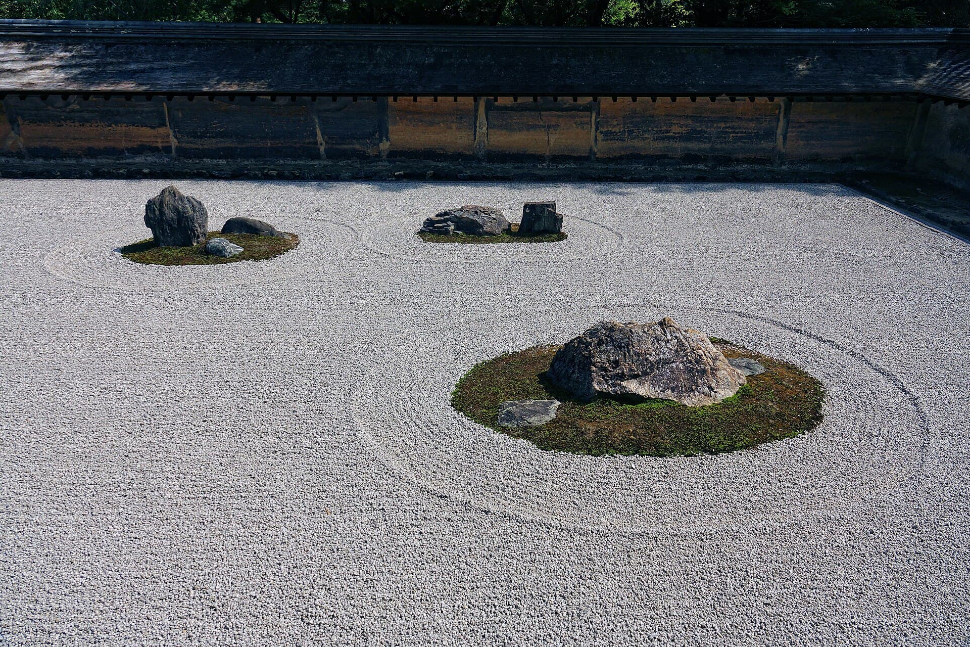The rock garden of Ryōan-ji