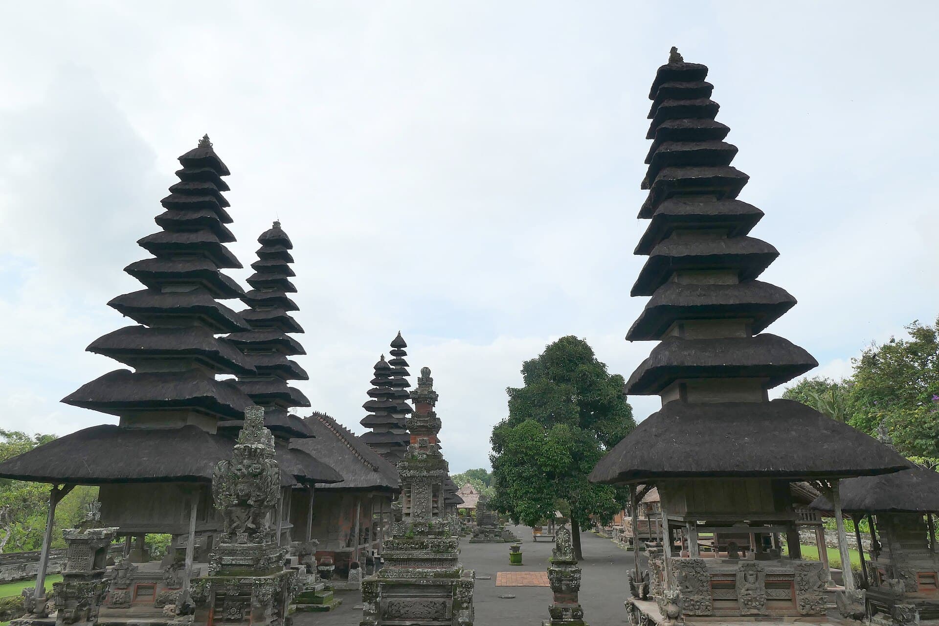 Tiered meru towers seen from the inner courtyard