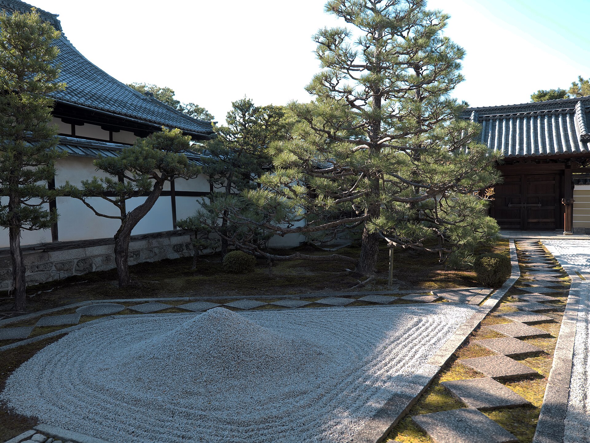 A Zen garden at Kennin-ji