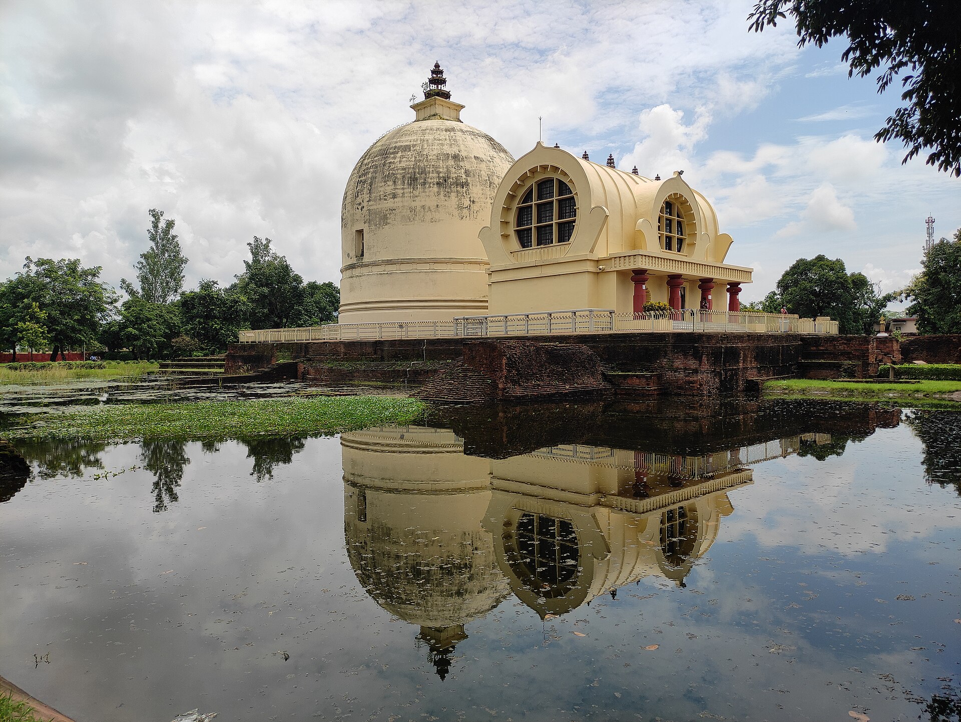 The sacred site of the Buddha's parinirvana at Kushinagar