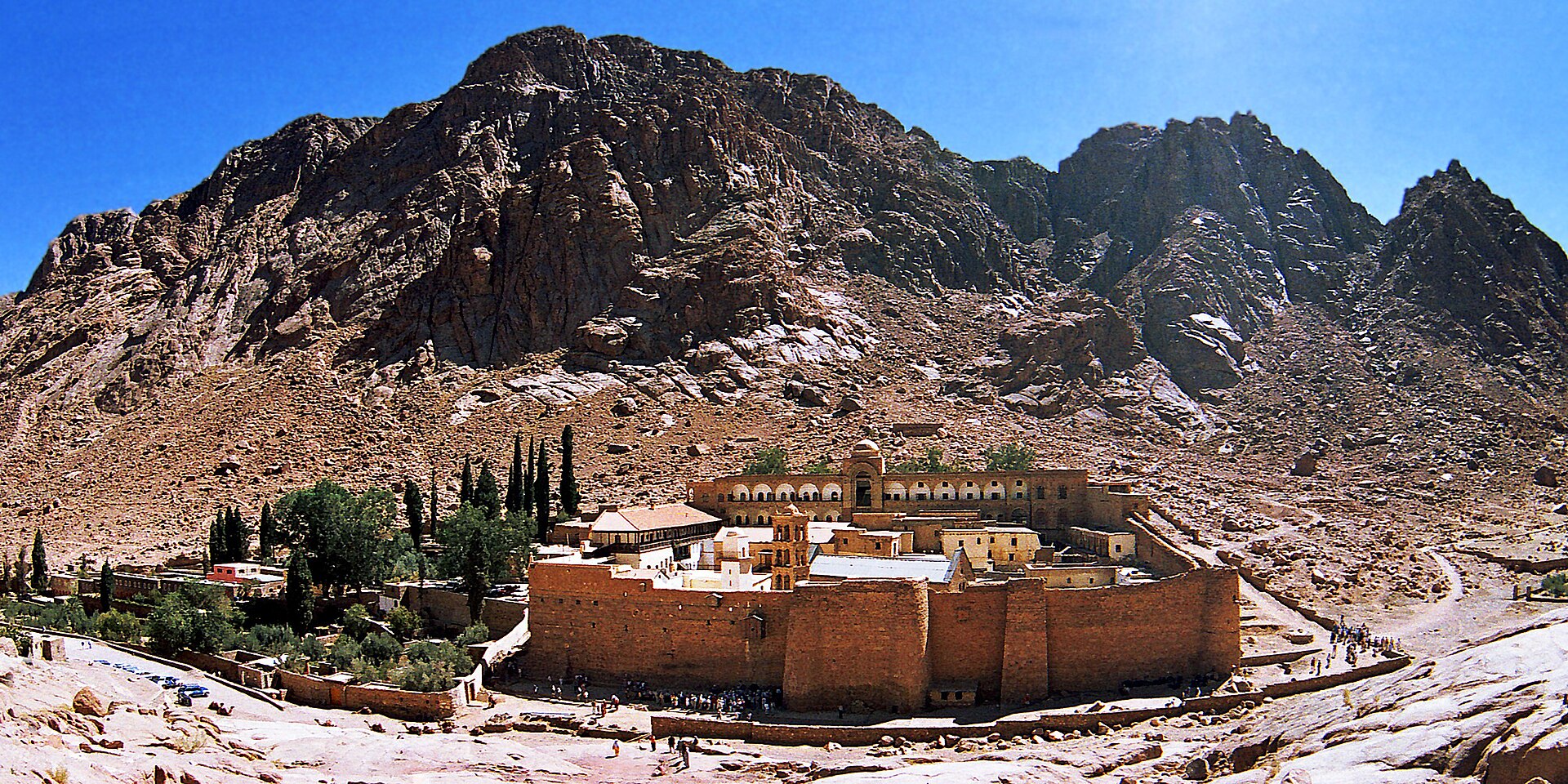 Saint Catherine's Monastery cradled in the granite valley