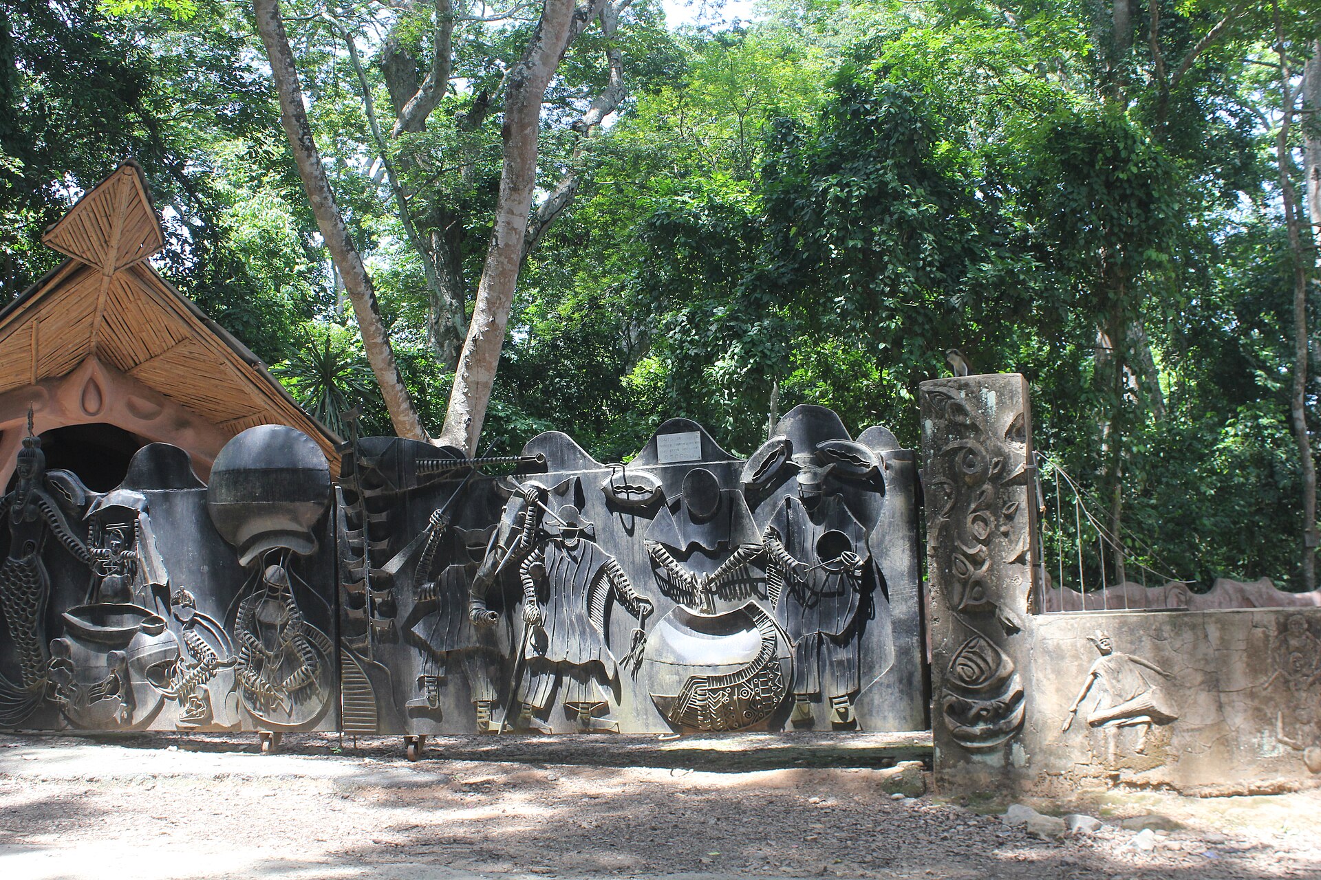 An earthen sculpture deep in the forest