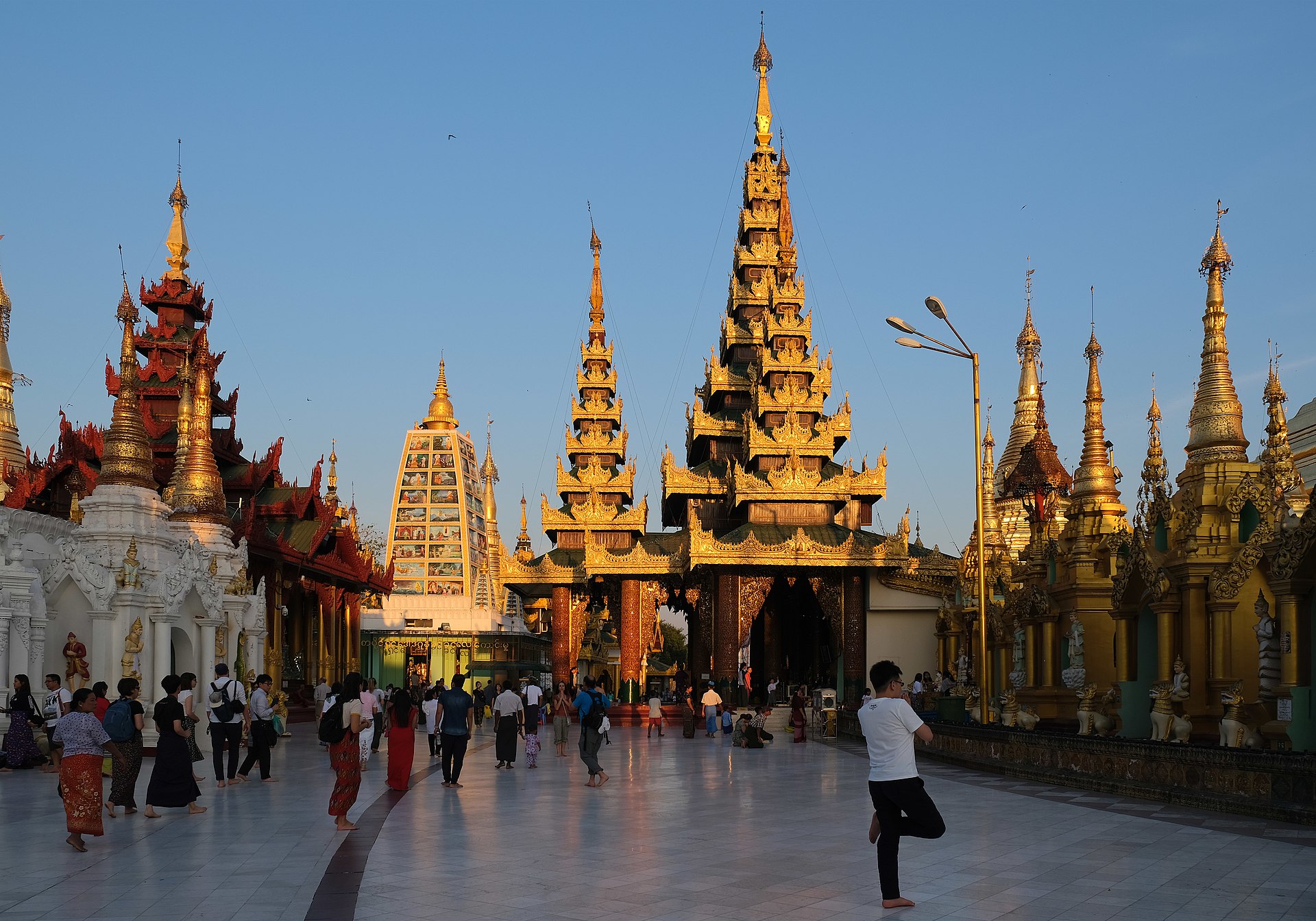 A vast stupa sheathed in gold