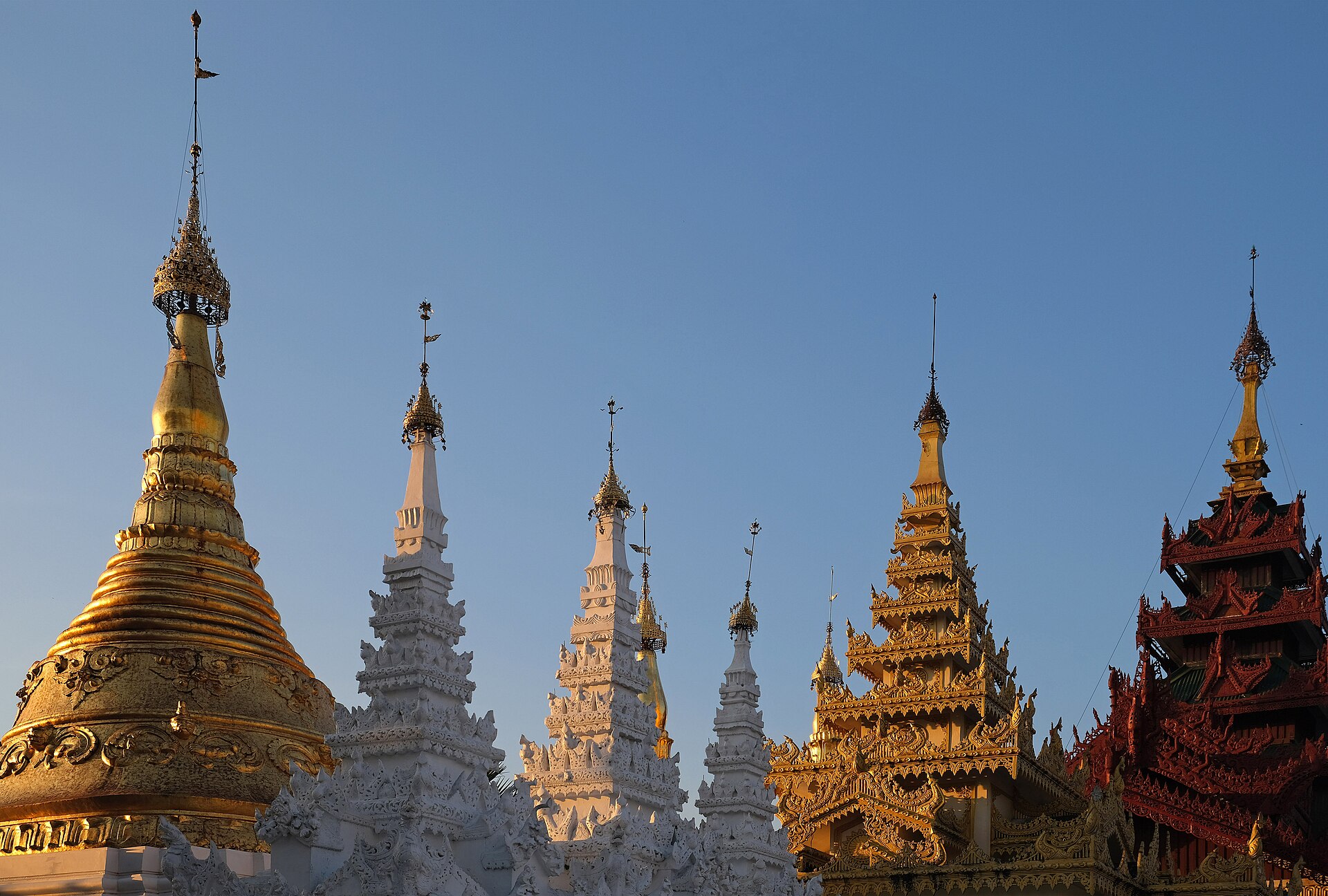 Golden spires rising into the sky