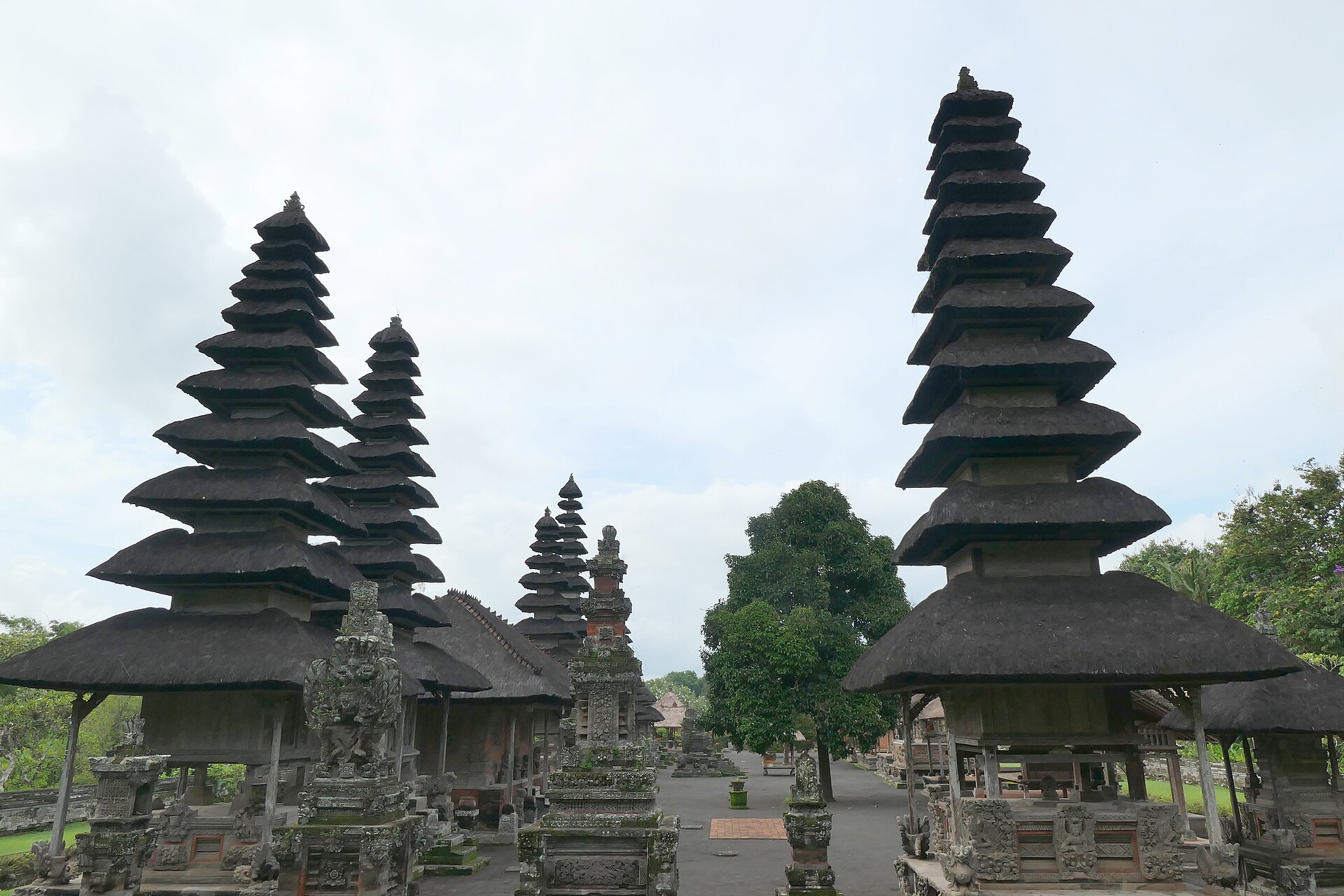 Tiered meru towers seen from the inner courtyard